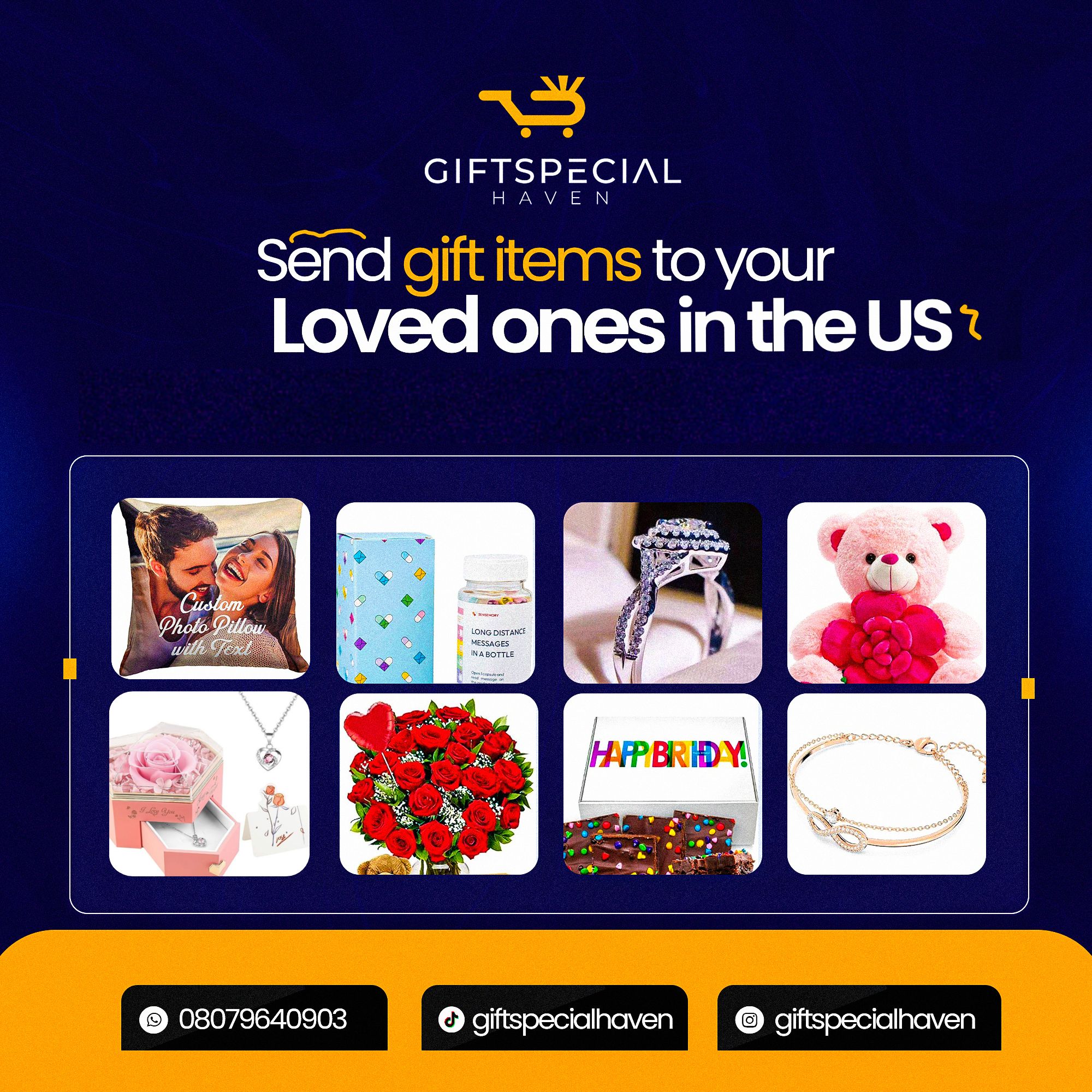Order and surprise your loved ones or friends with gifts in the US 